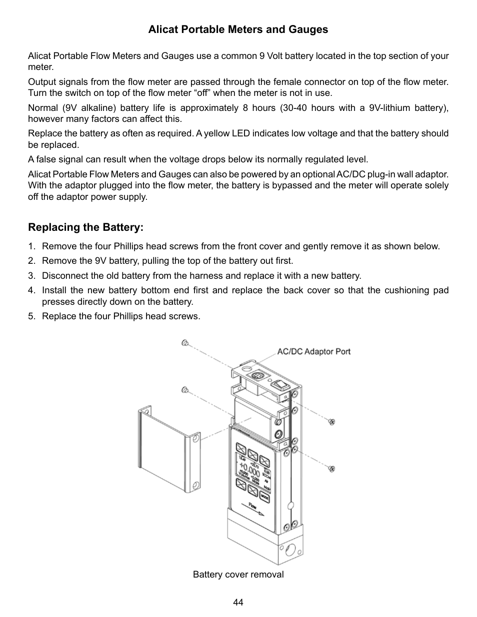 Alicat VC Series Volumetric Flow Controller User Manual | Page 44 / 50