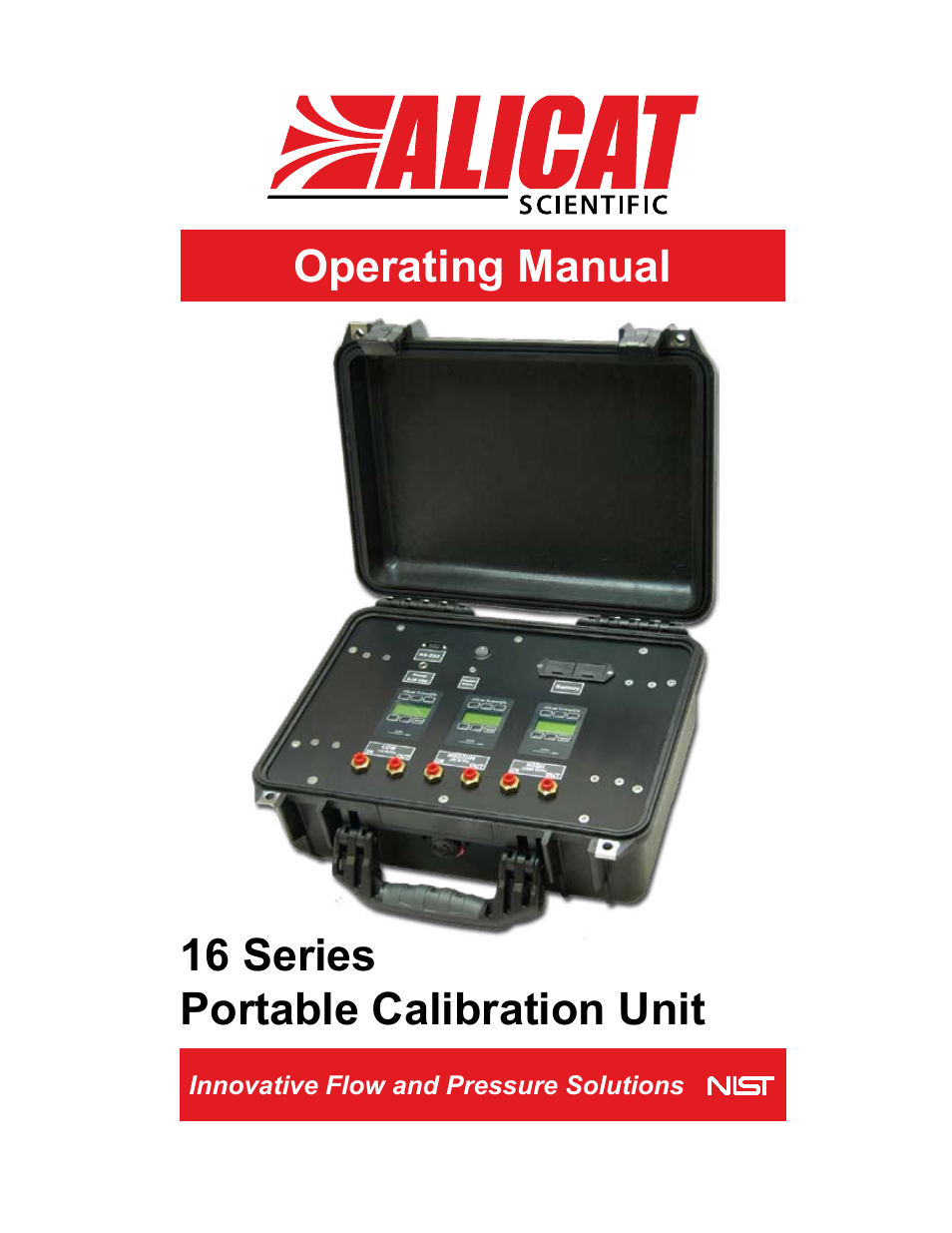 Alicat PCU Portable Calibration Unit User Manual | 27 pages