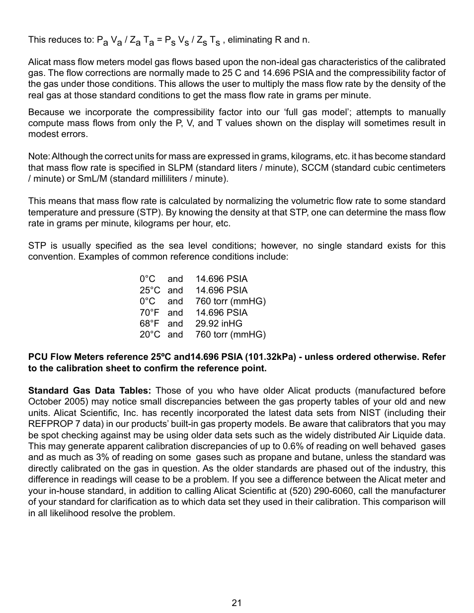 Alicat PCU Portable Calibration Unit User Manual | Page 21 / 27