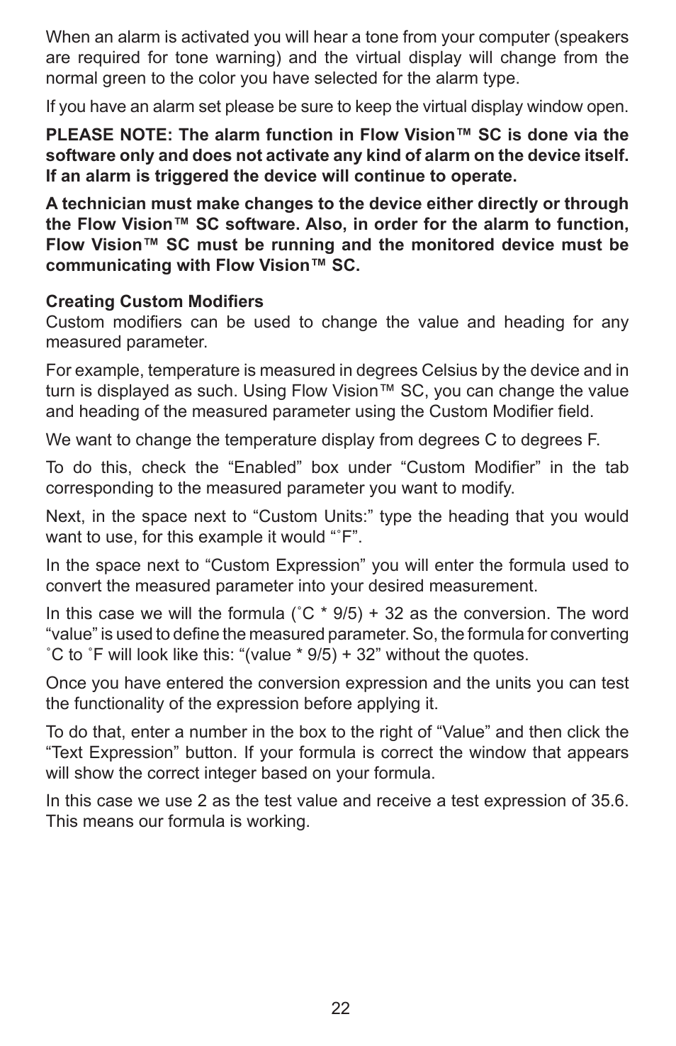 Alicat Flow Vision SC User Manual | Page 22 / 40