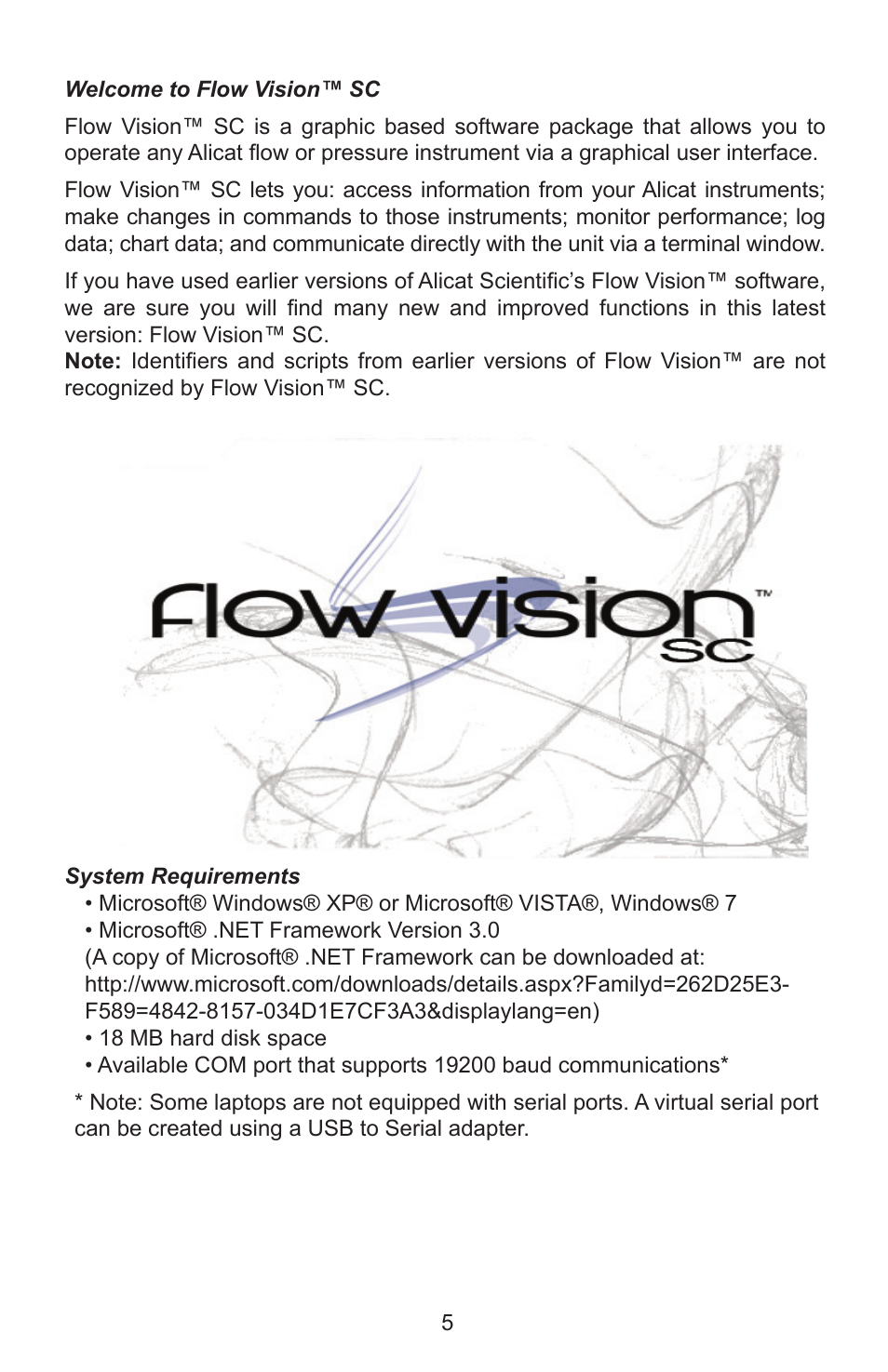 Alicat Flow Vision SC User Manual | Page 5 / 40