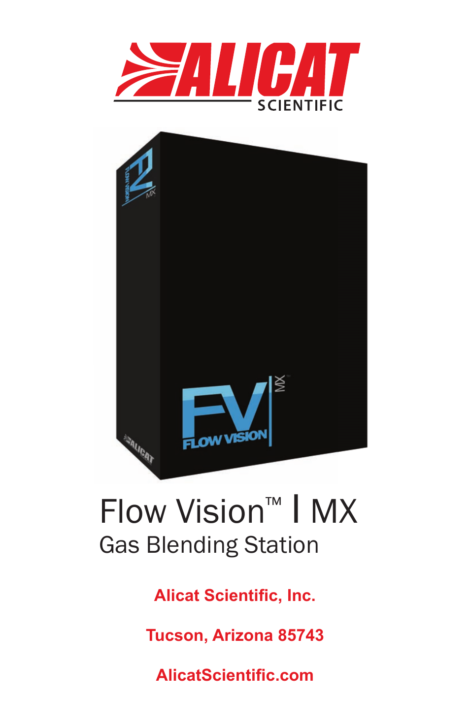 Alicat Flow Vision MX User Manual | 12 pages