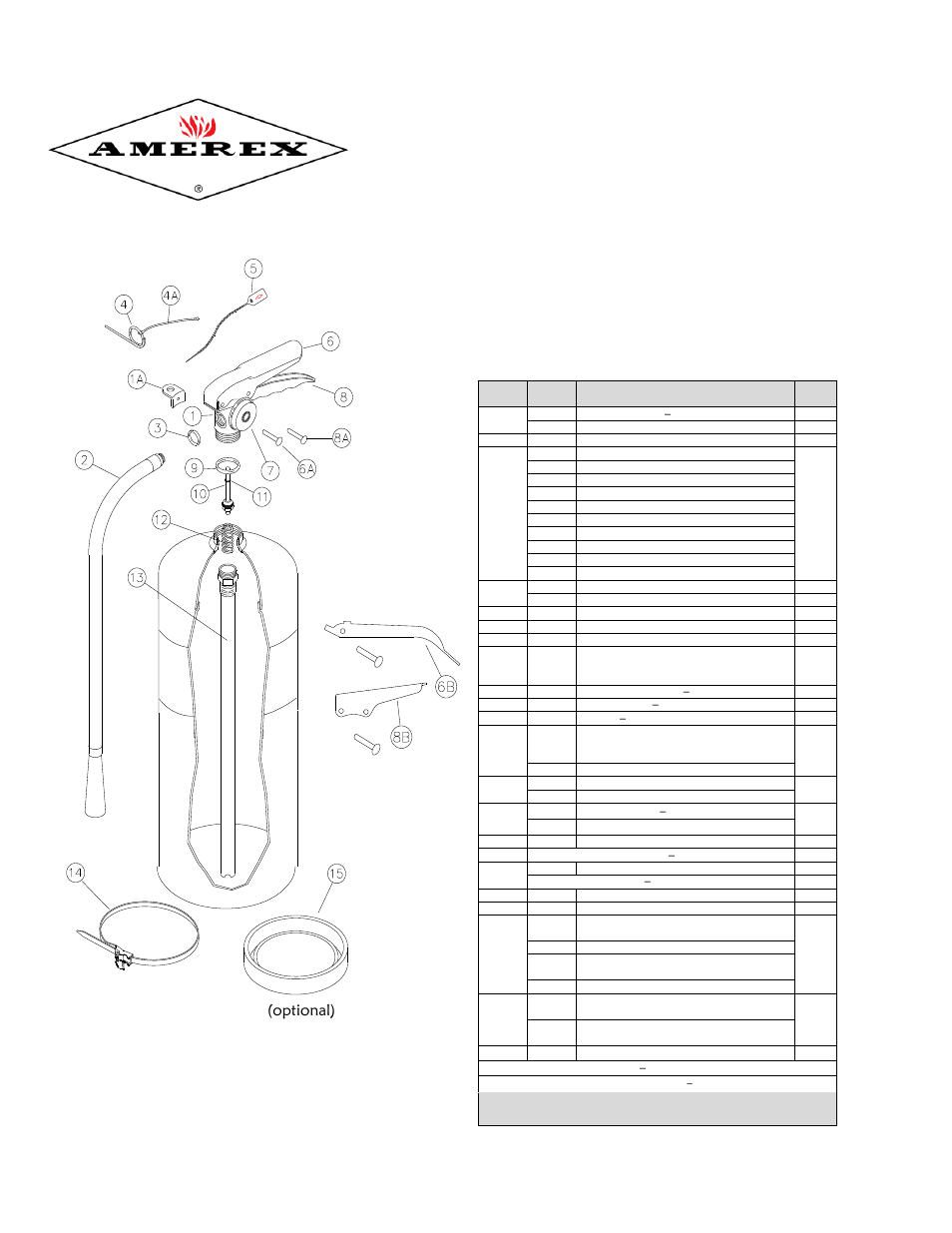 8(optional) | Amerex 05602 User Manual | Page 9 / 10