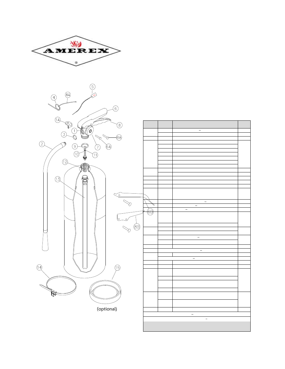 9(optional) | Amerex 05602 User Manual | Page 10 / 11