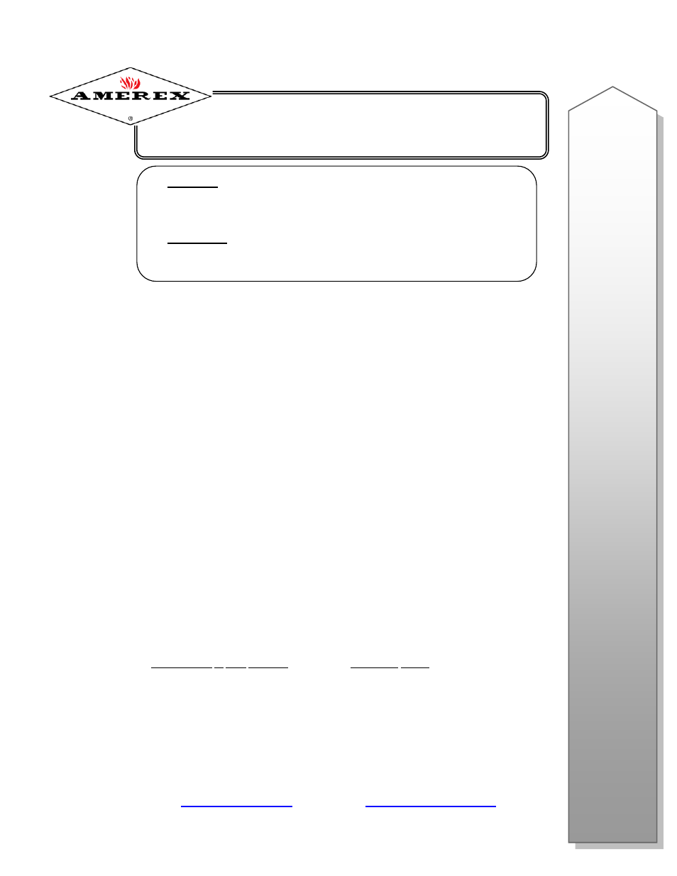 Amerex 05605 User Manual | 14 pages