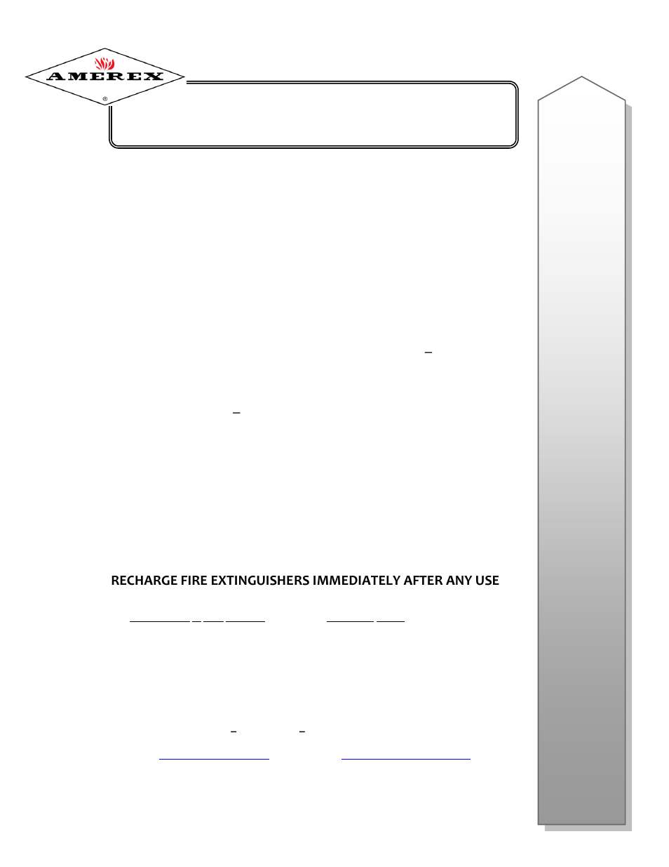 Amerex 05615 User Manual | 10 pages
