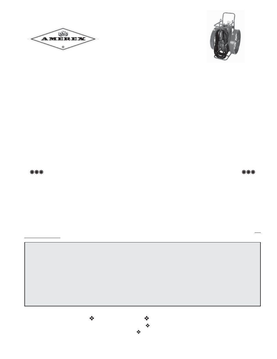 Amerex 05617 User Manual | 12 pages