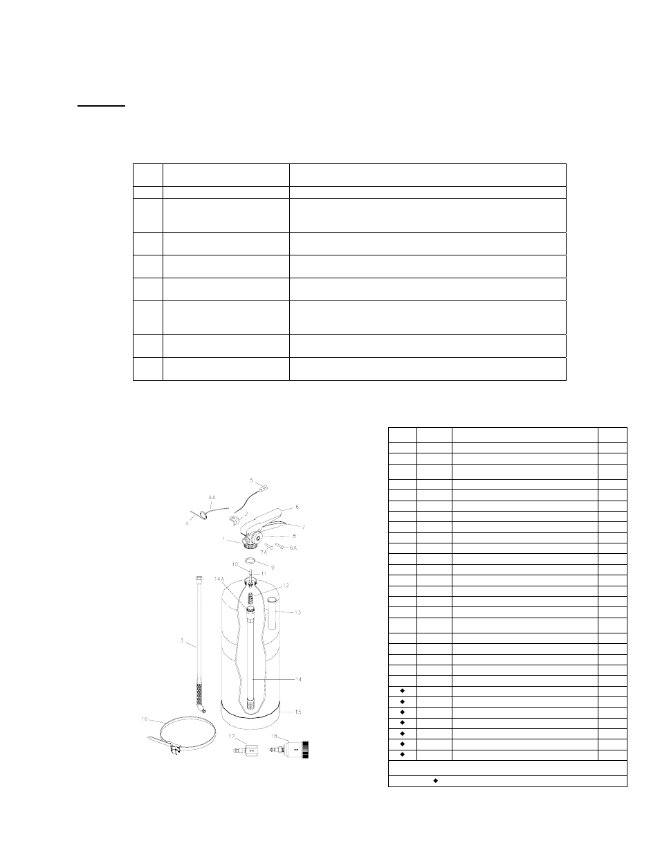 Troubleshooting guide, Parts list | Amerex 13259 User Manual | Page 4 / 4