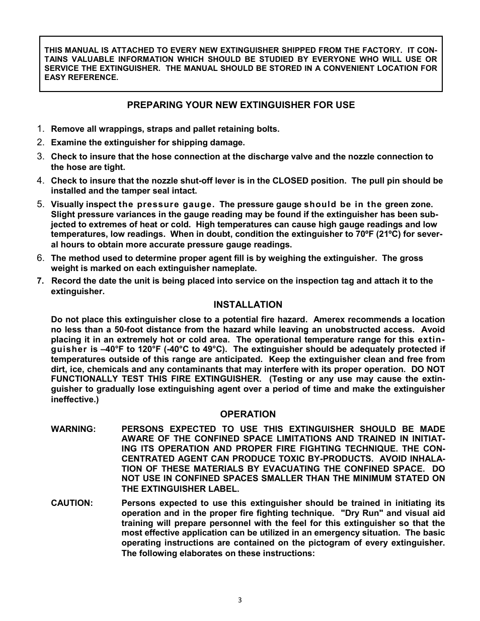 Amerex 16672 User Manual | Page 3 / 11