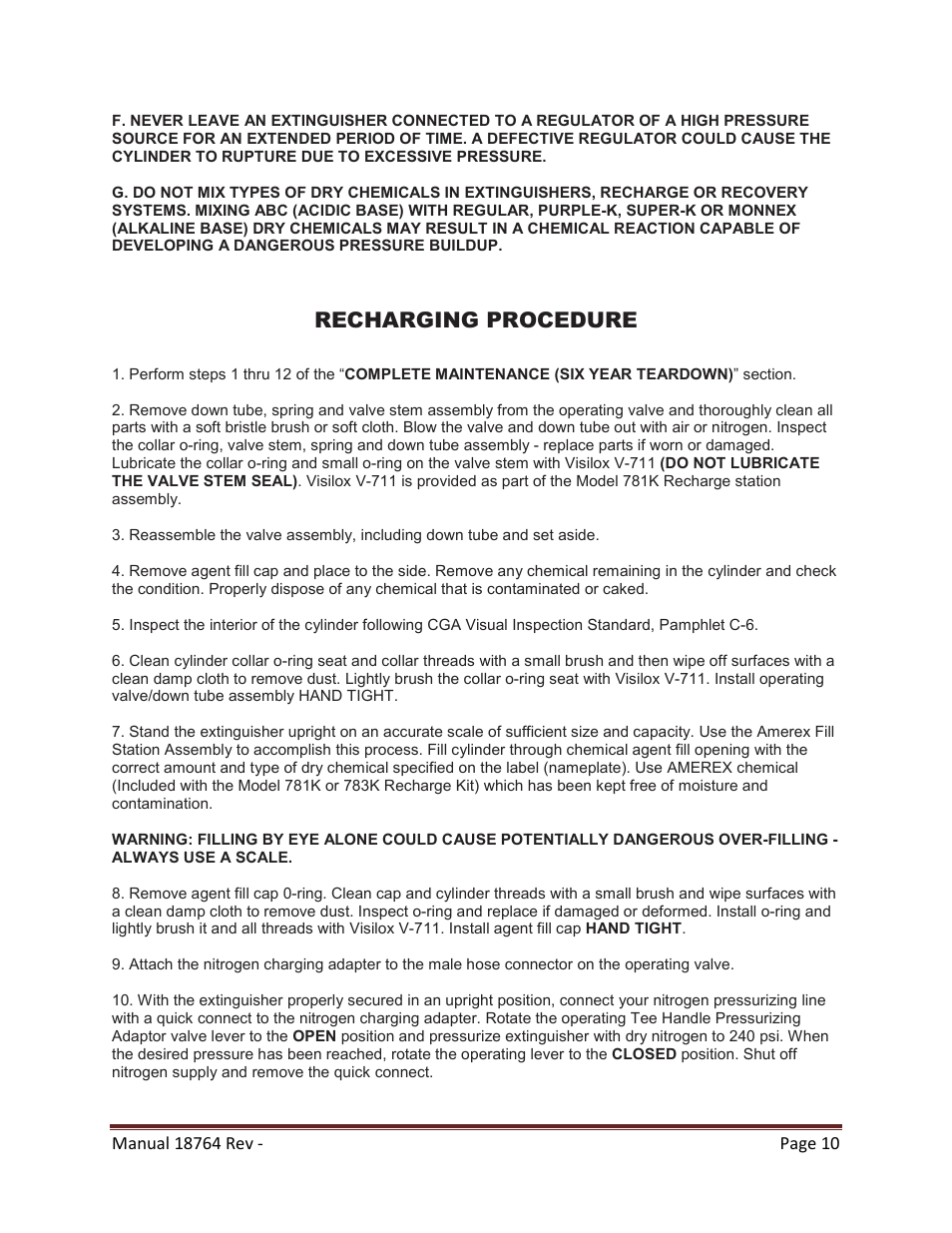 Amerex 18764 User Manual | Page 10 / 13