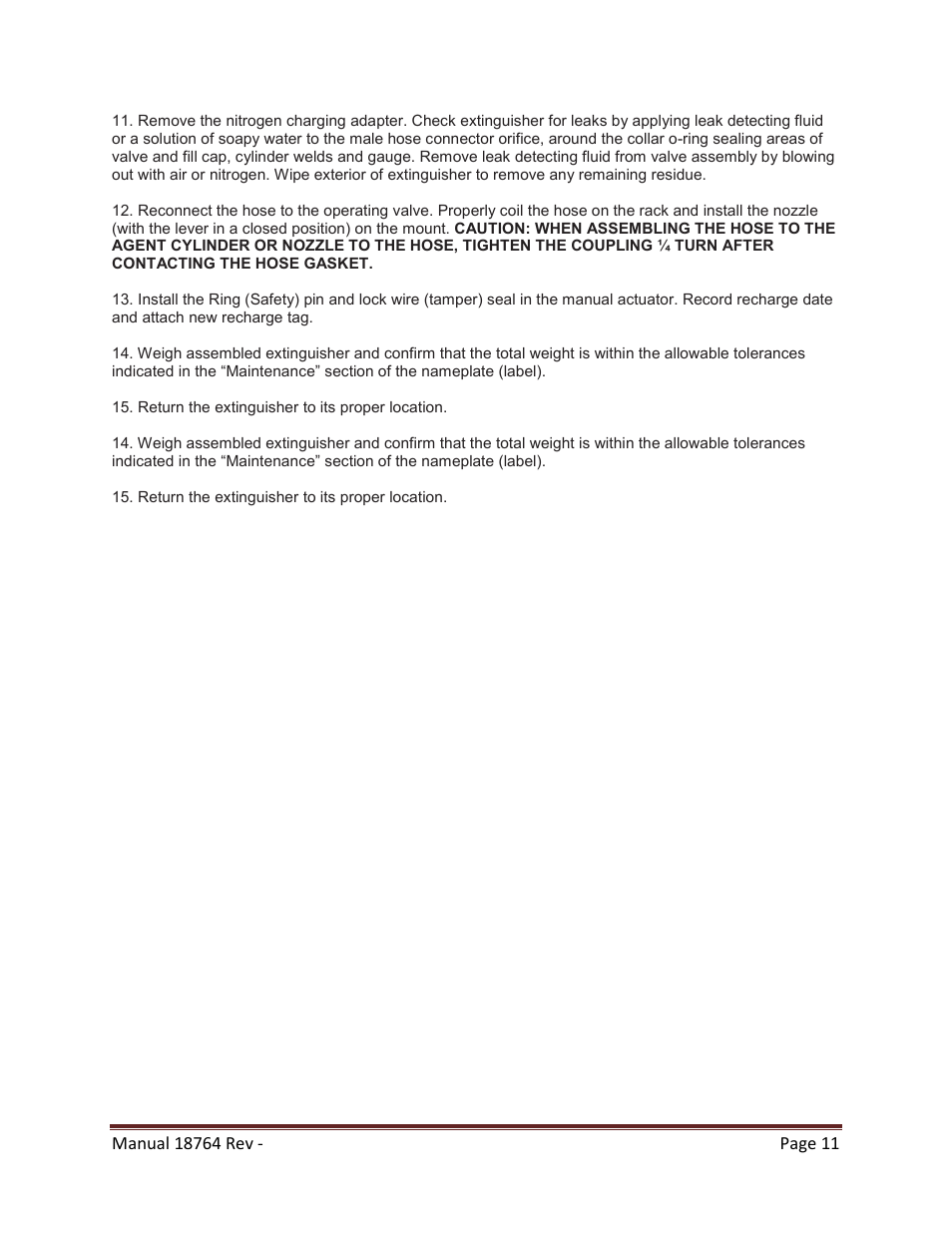 Amerex 18764 User Manual | Page 11 / 13
