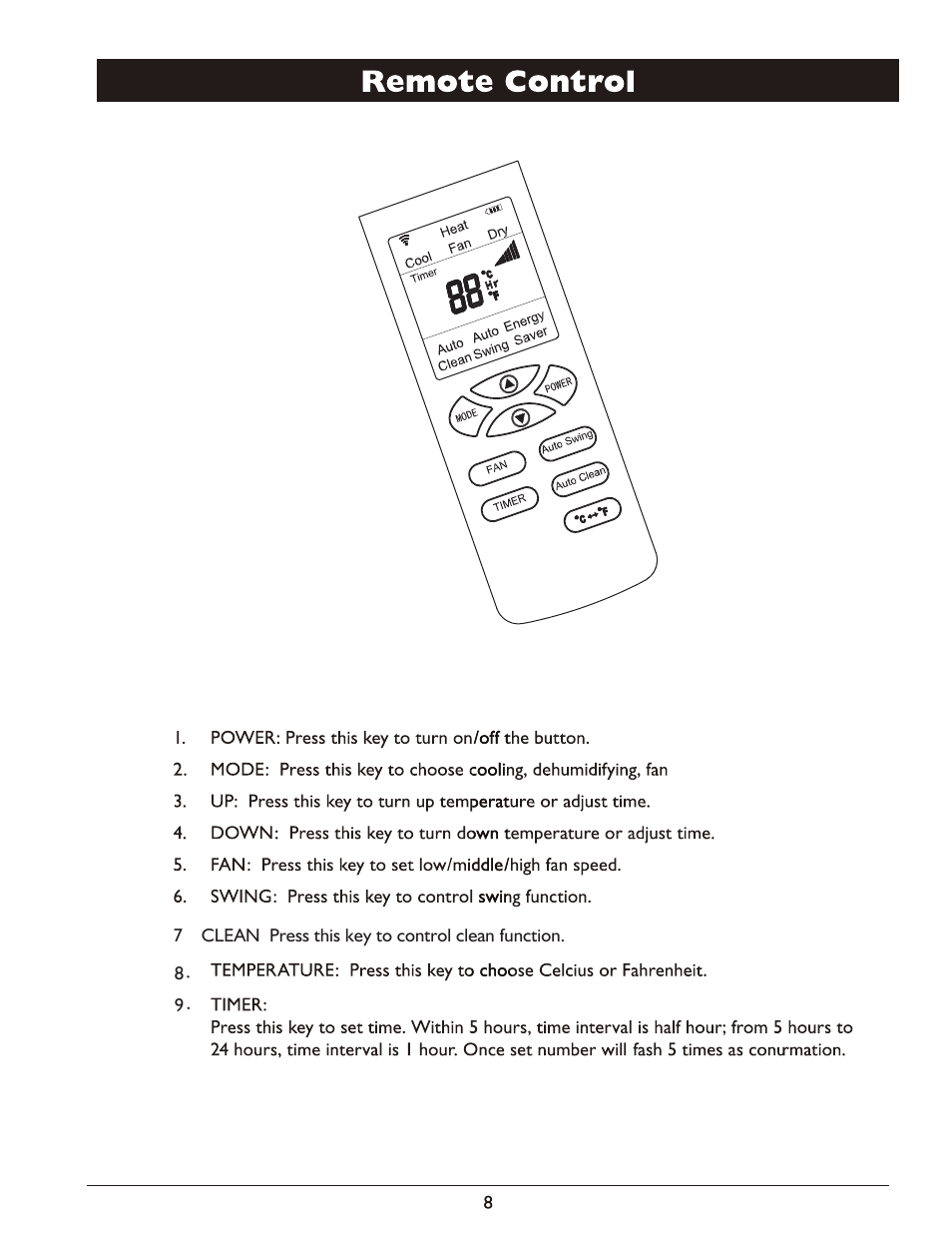 American Comfort ACW800CH User Manual | Page 10 / 15