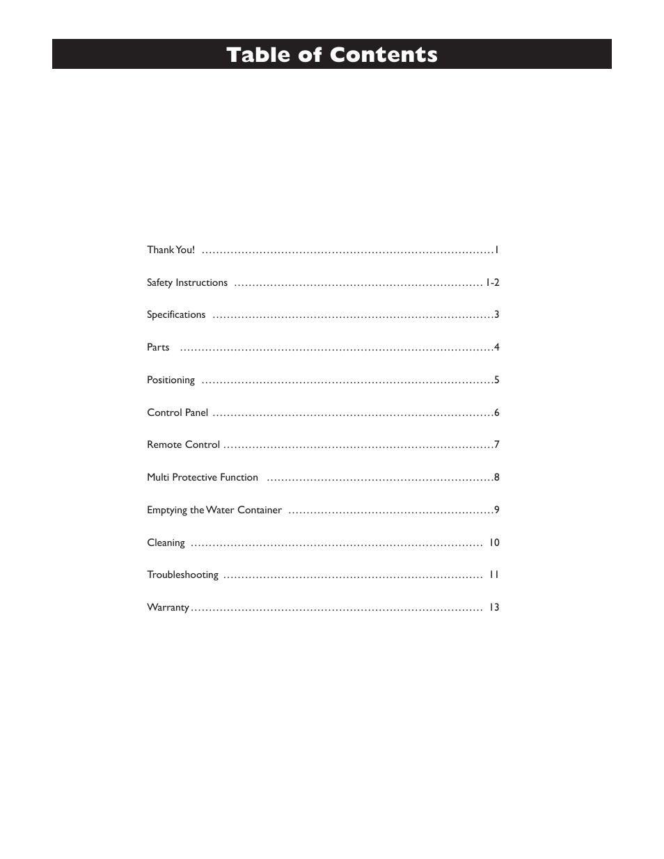 American Comfort ACW800CH User Manual | Page 2 / 15