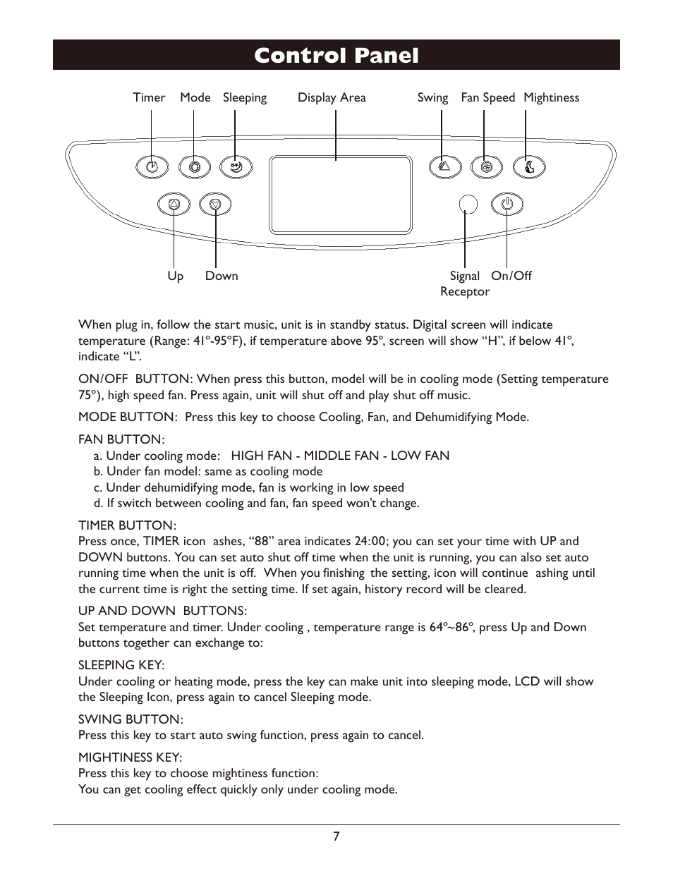 American Comfort ACW613B User Manual | Page 9 / 15