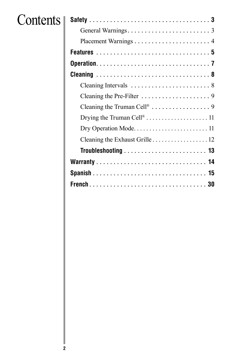 American Comfort AIR16 User Manual | Page 3 / 48