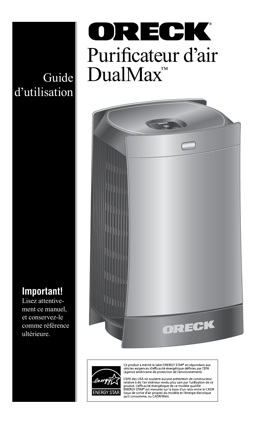 Purificateur d’air dualmax | American Comfort AIR16 User Manual | Page 31 / 48