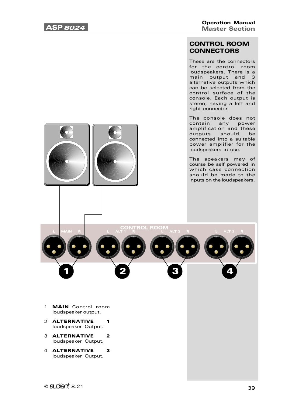 Audient ASP8024 Large Format Recording Console User Manual | Page 39 / 62