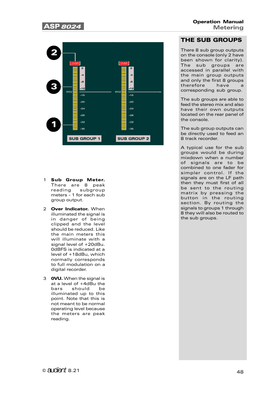 Audient ASP8024 Large Format Recording Console User Manual | Page 48 / 62