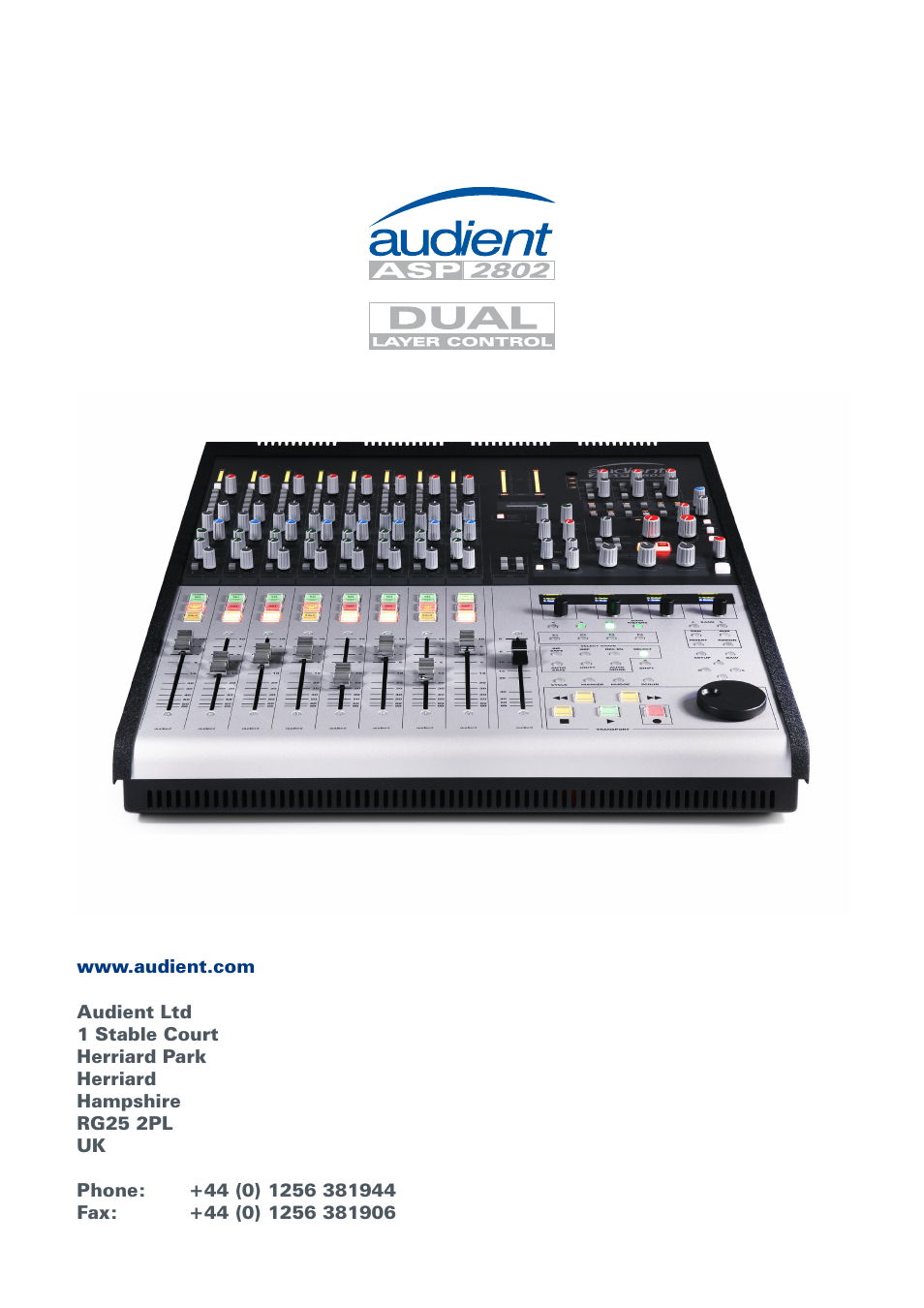 Contact | Audient ASP8024 Dual Layer Control Module User Manual | Page 39 / 39