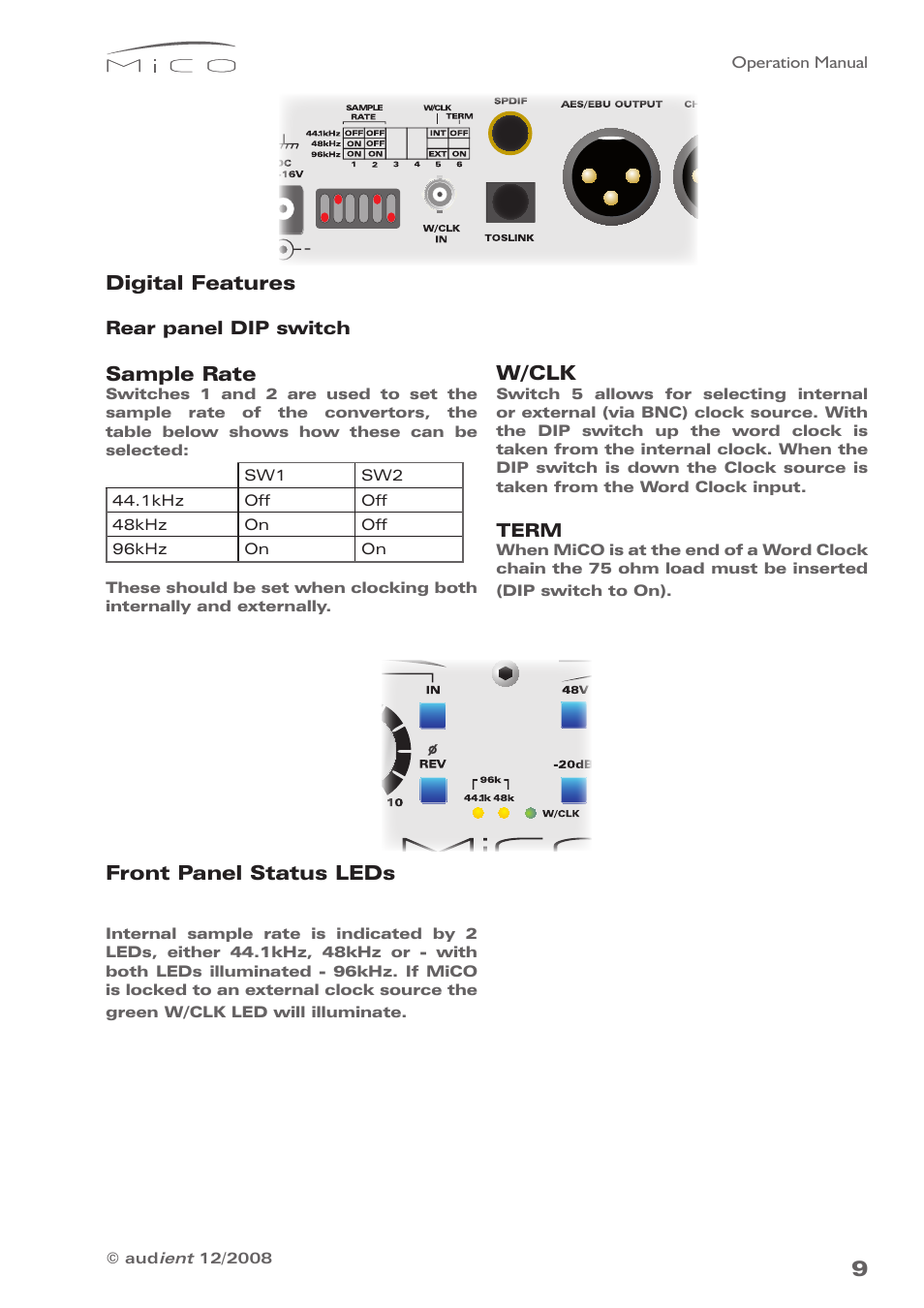 Audient MiCO Dual Microphone Preamplifier User Manual | Page 9 / 11