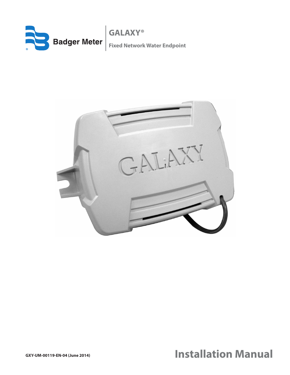 Badger Meter GALAXY User Manual | 16 pages