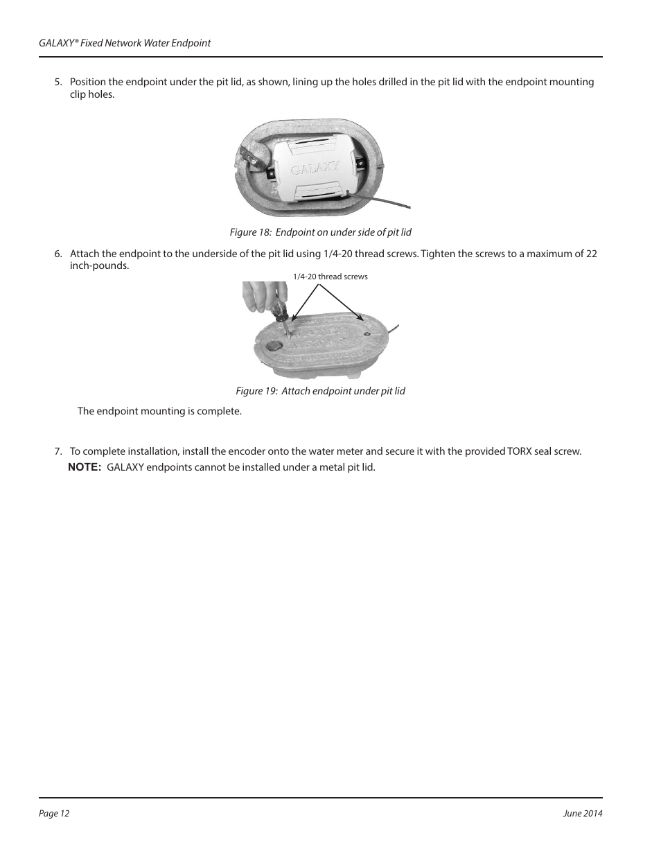 Badger Meter GALAXY User Manual | Page 12 / 16