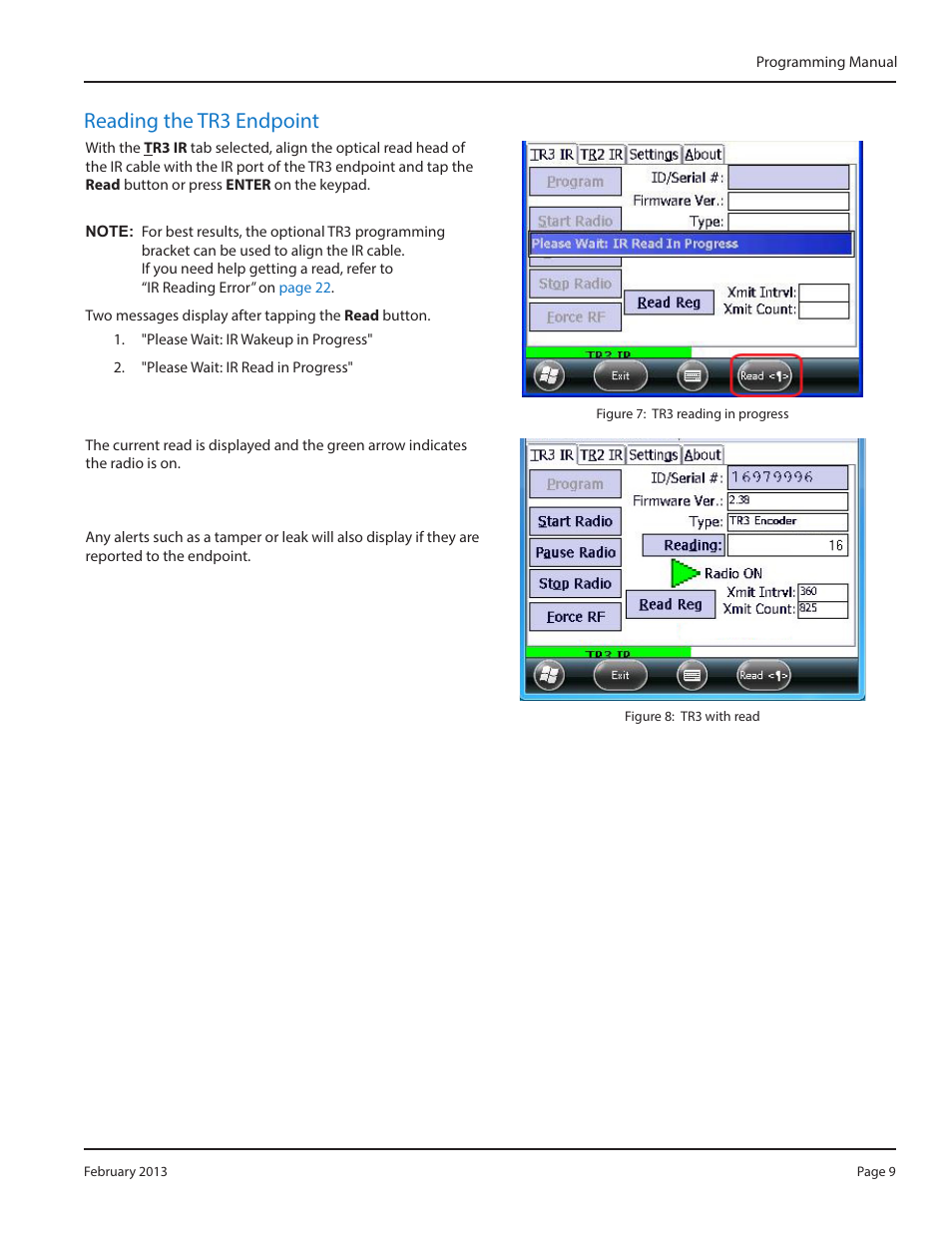 Reading the tr3 endpoint, Reading the tr3 endpoint 9 | Badger Meter GALAXY User Manual | Page 9 / 28