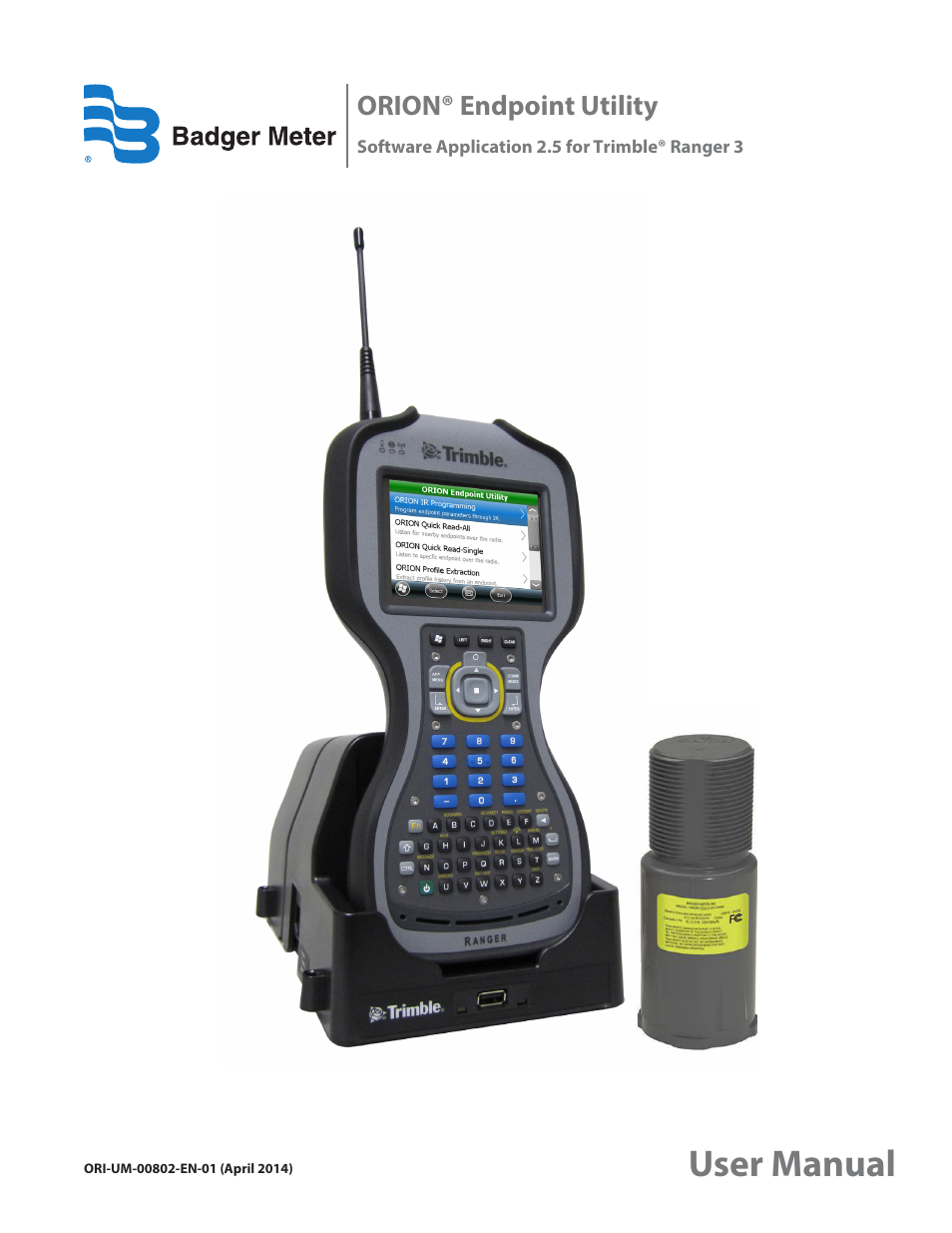 Badger Meter ORION Classic (CE) User Manual | 80 pages