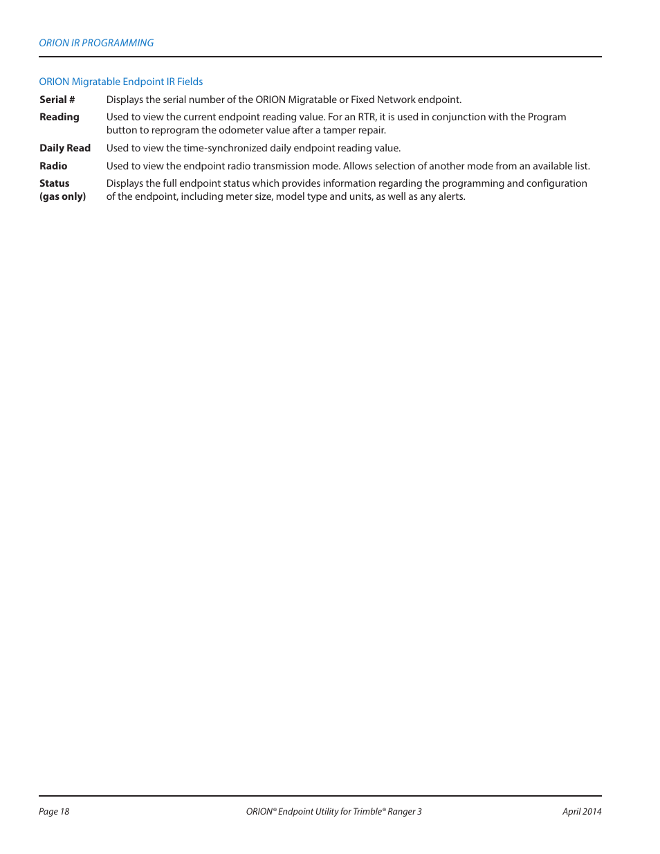 Badger Meter ORION Classic (CE) User Manual | Page 18 / 80