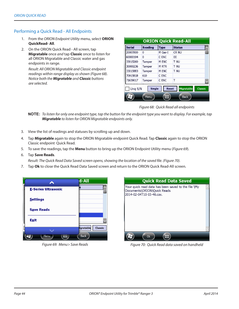 Badger Meter ORION Classic (CE) User Manual | Page 44 / 80