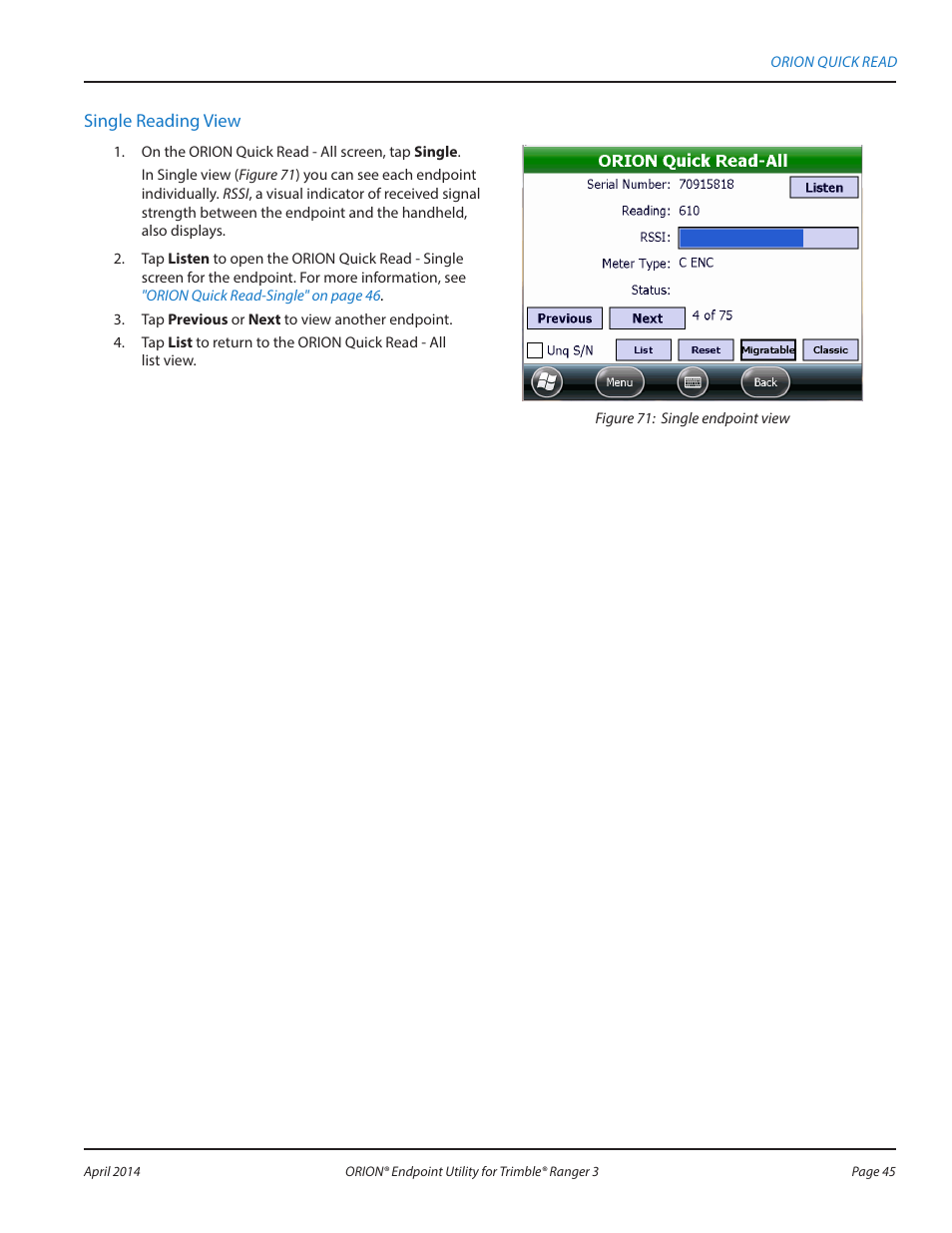 Badger Meter ORION Classic (CE) User Manual | Page 45 / 80