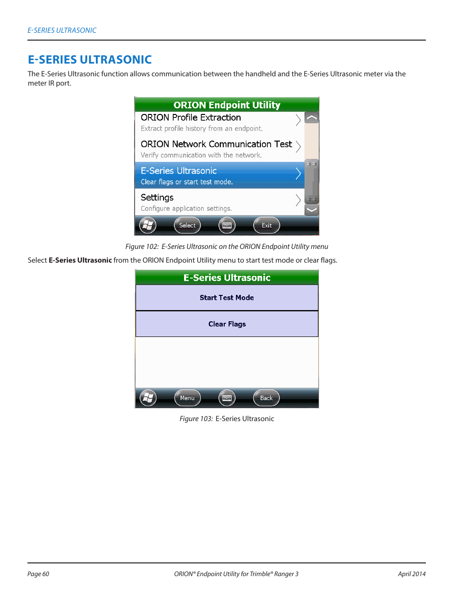 E-series ultrasonic | Badger Meter ORION Classic (CE) User Manual | Page 60 / 80