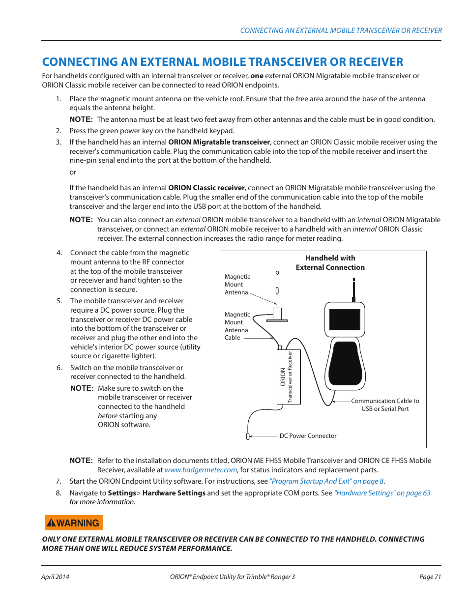 Badger Meter ORION Classic (CE) User Manual | Page 71 / 80