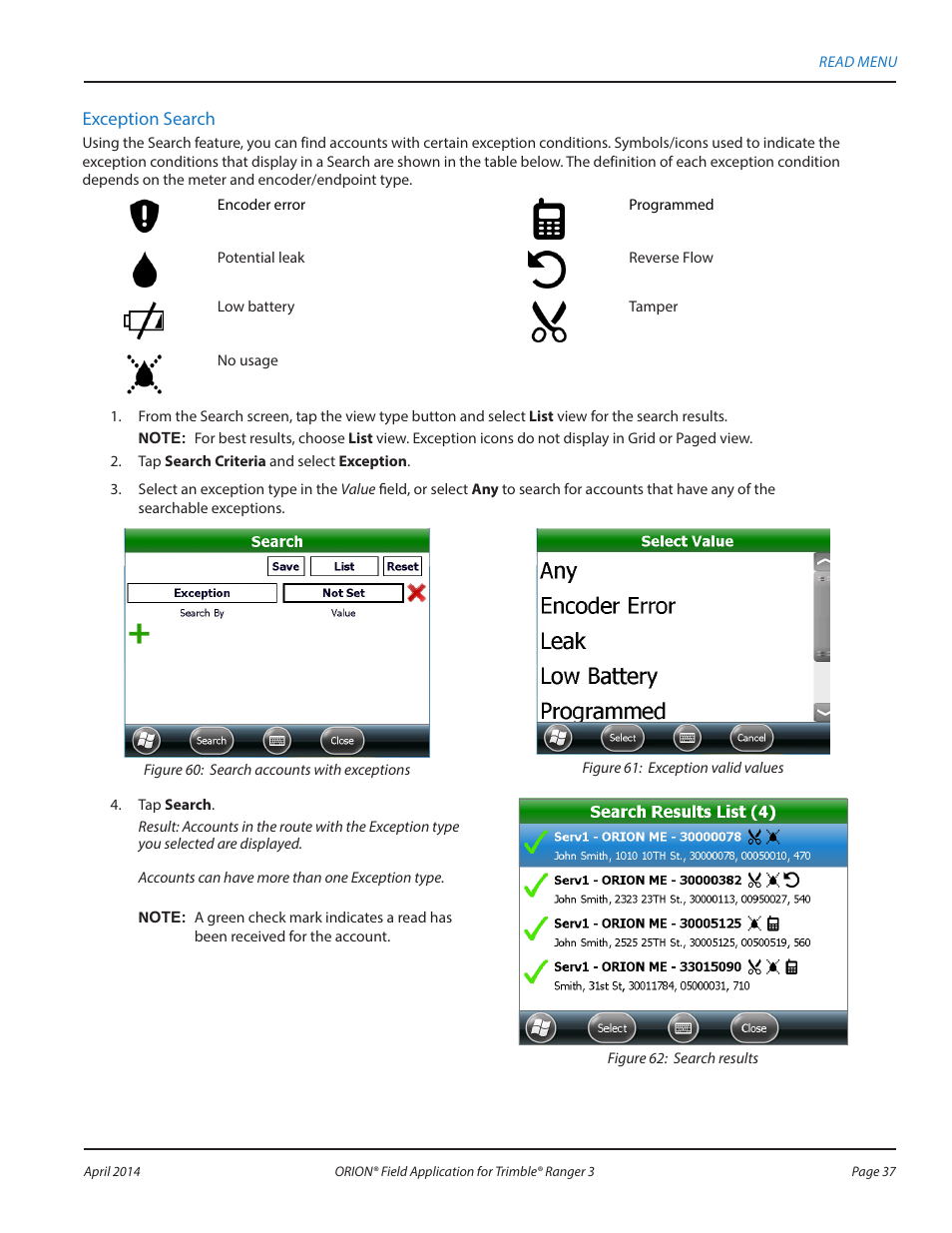 Badger Meter ORION AMR/AMI Hardware Solutions for Gas Utilities User Manual | Page 37 / 96