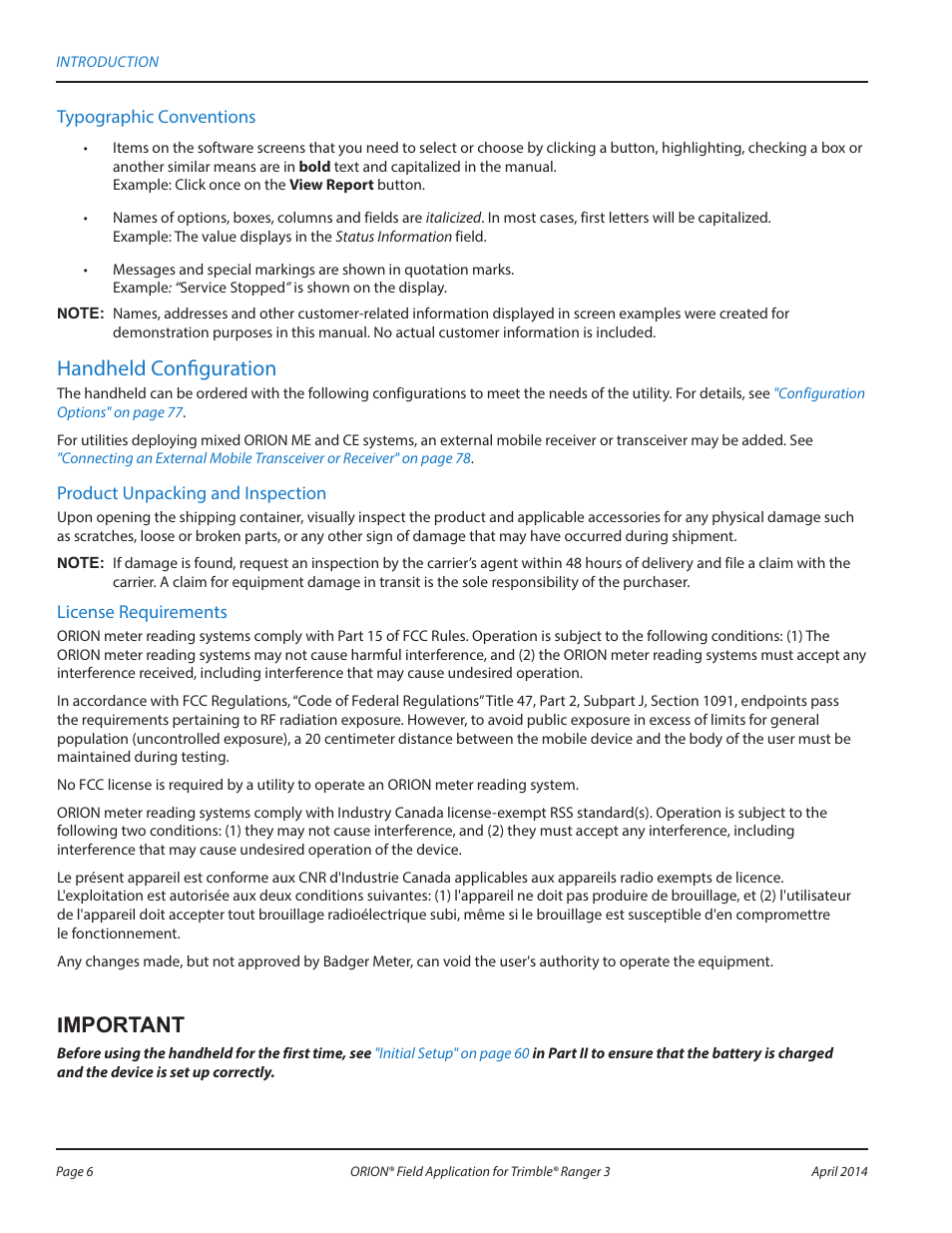 Handheld configuration, Imnootao i | Badger Meter ORION AMR/AMI Hardware Solutions for Gas Utilities User Manual | Page 6 / 96