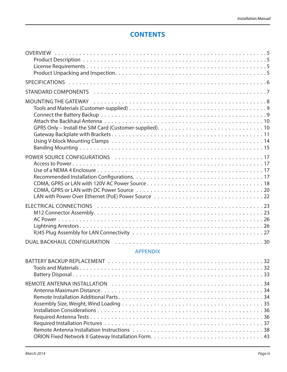 Badger Meter ORION AMR/AMI Hardware Solutions for Gas Utilities User Manual | Page 3 / 48