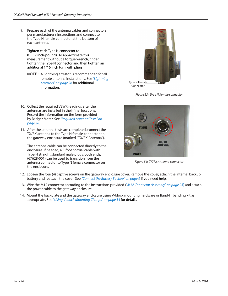 Badger Meter ORION AMR/AMI Hardware Solutions for Gas Utilities User Manual | Page 40 / 48