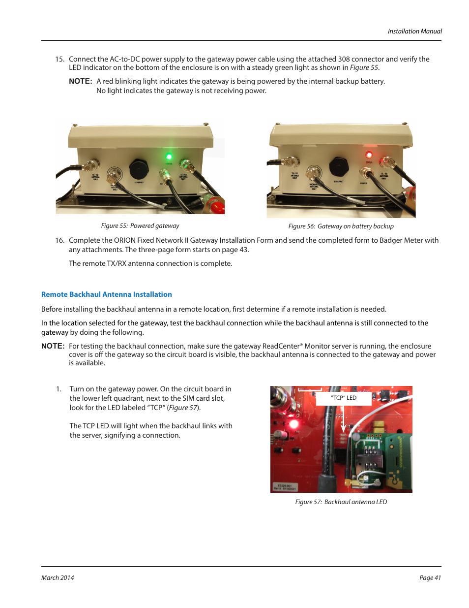 Badger Meter ORION AMR/AMI Hardware Solutions for Gas Utilities User Manual | Page 41 / 48
