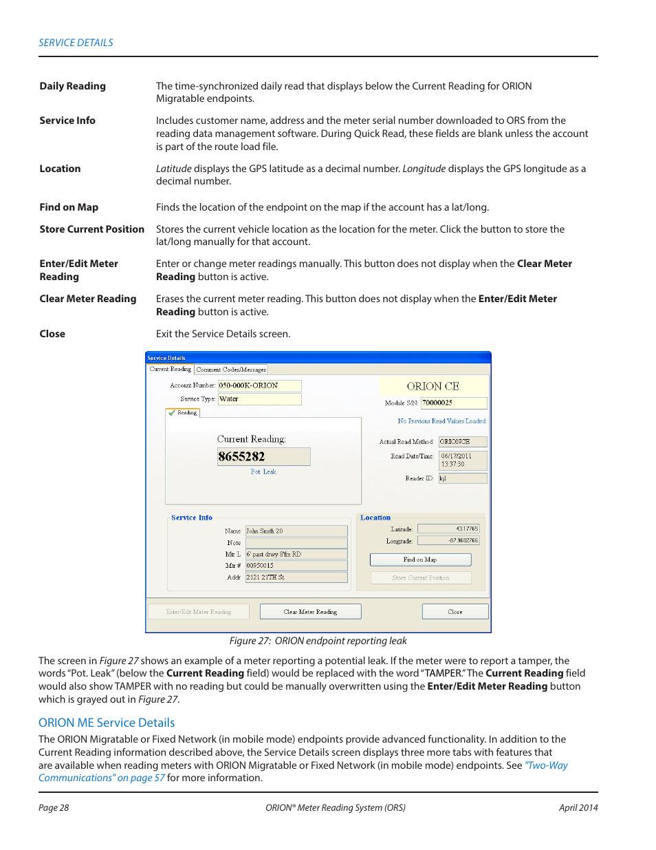 Badger Meter ORION AMR/AMI Hardware Solutions for Gas Utilities User Manual | Page 28 / 72