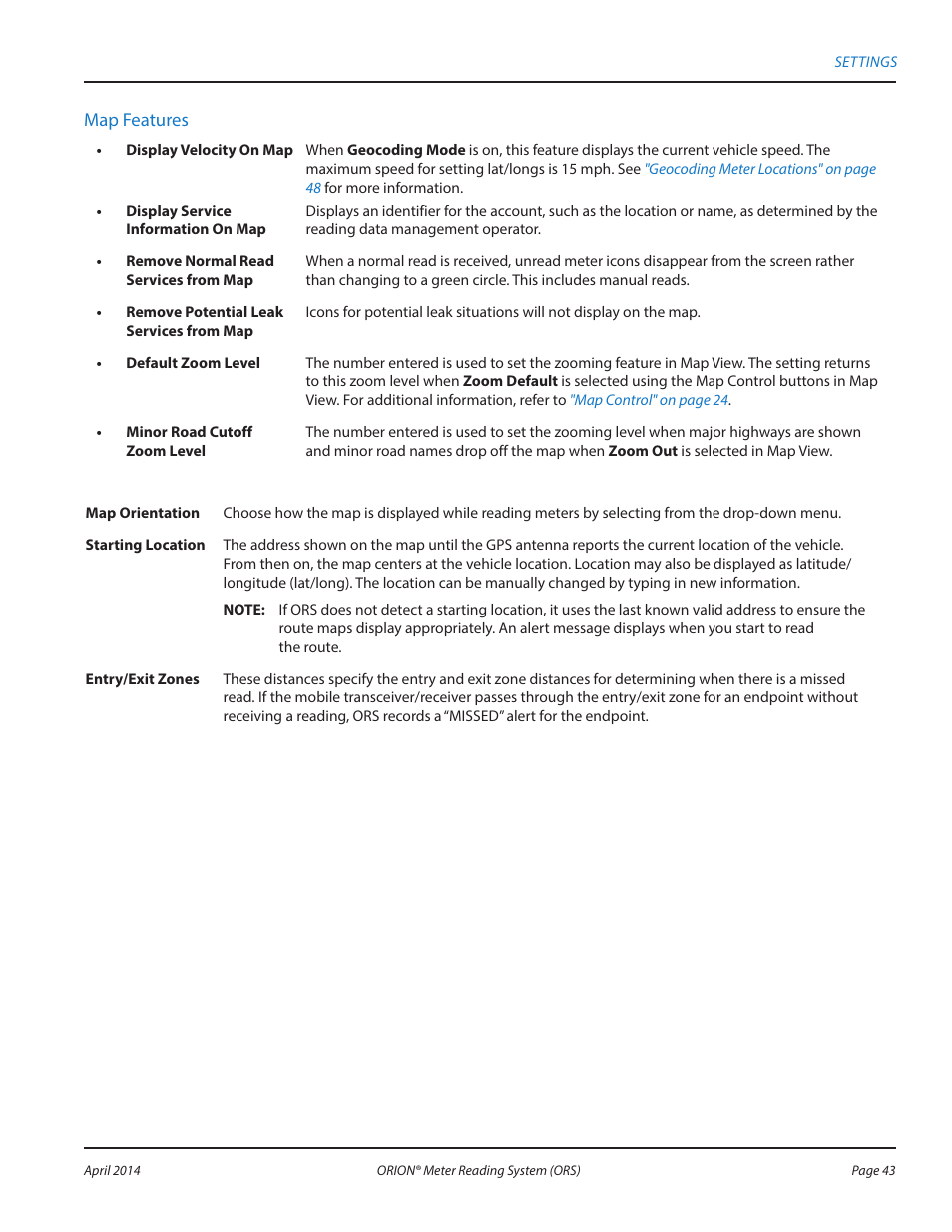 Badger Meter ORION AMR/AMI Hardware Solutions for Gas Utilities User Manual | Page 43 / 72