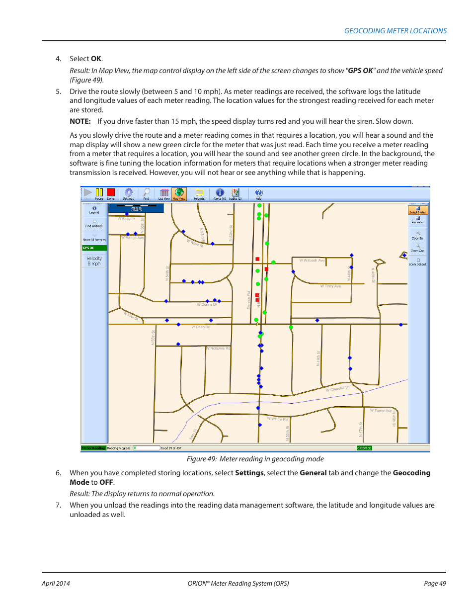 Badger Meter ORION AMR/AMI Hardware Solutions for Gas Utilities User Manual | Page 49 / 72
