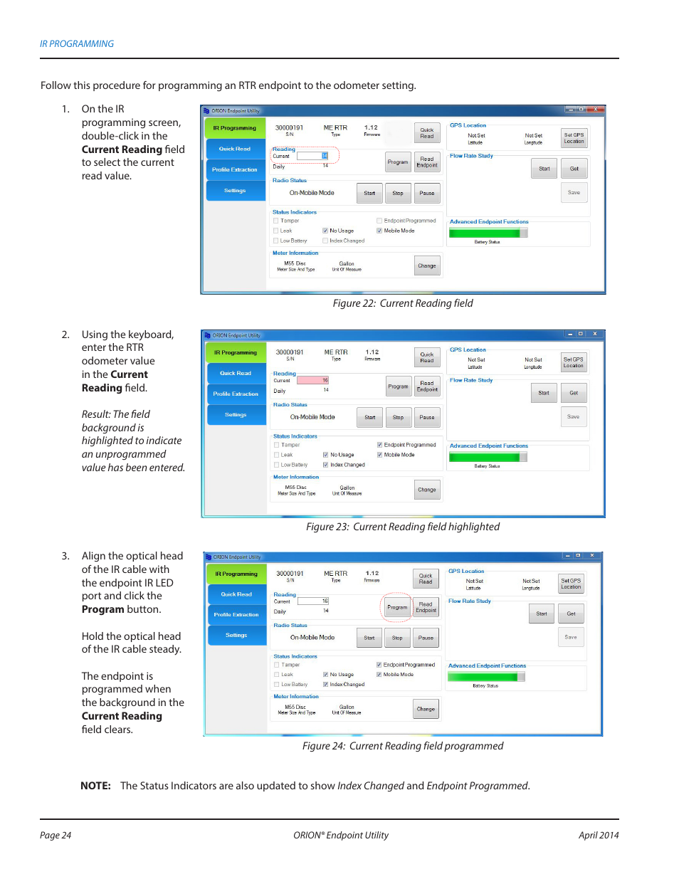 Badger Meter ORION AMR/AMI Hardware Solutions for Gas Utilities User Manual | Page 24 / 60
