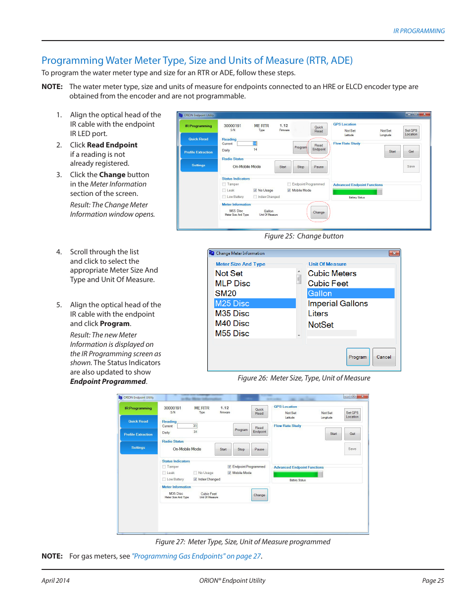 Badger Meter ORION AMR/AMI Hardware Solutions for Gas Utilities User Manual | Page 25 / 60