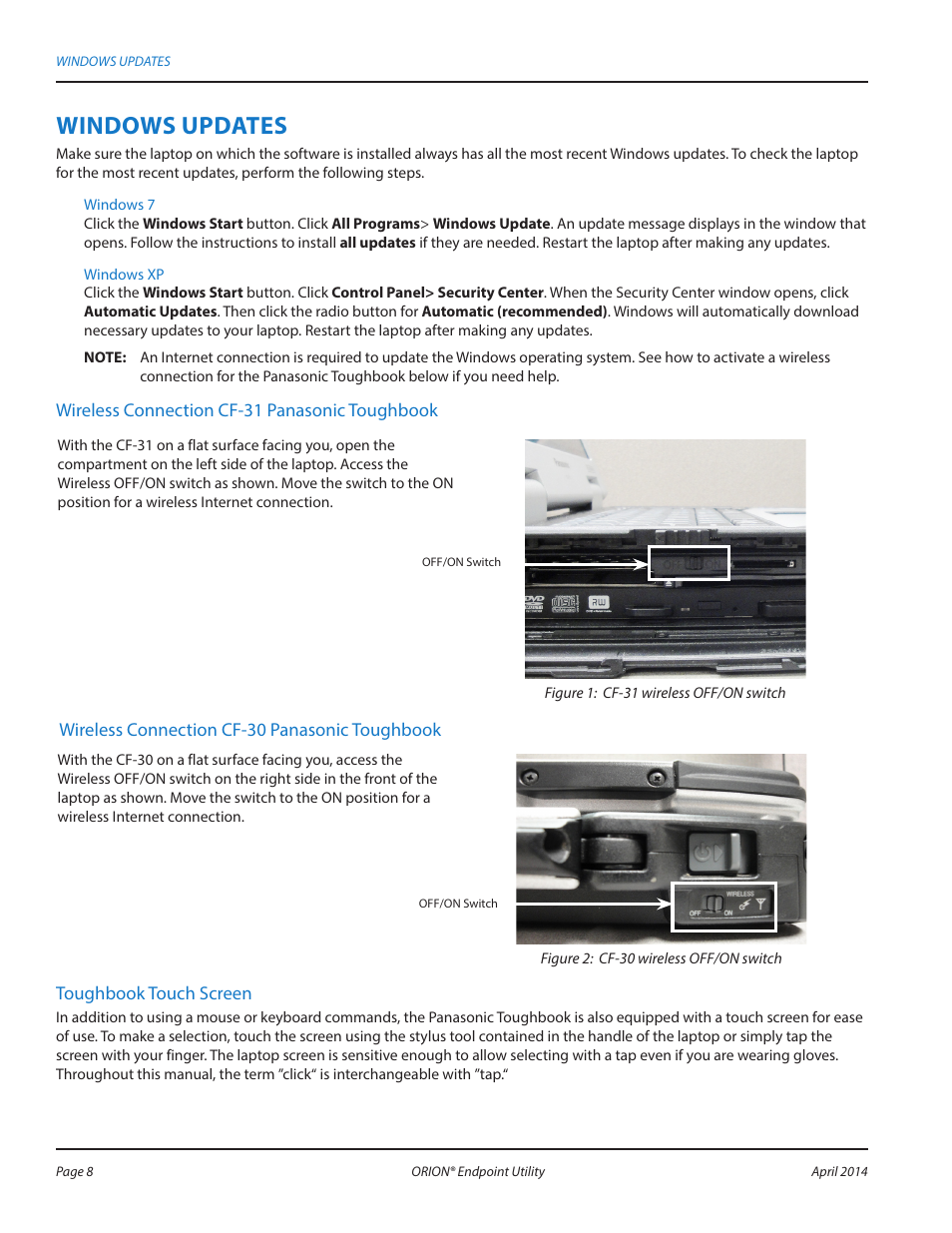 Windows updates | Badger Meter ORION AMR/AMI Hardware Solutions for Gas Utilities User Manual | Page 8 / 60