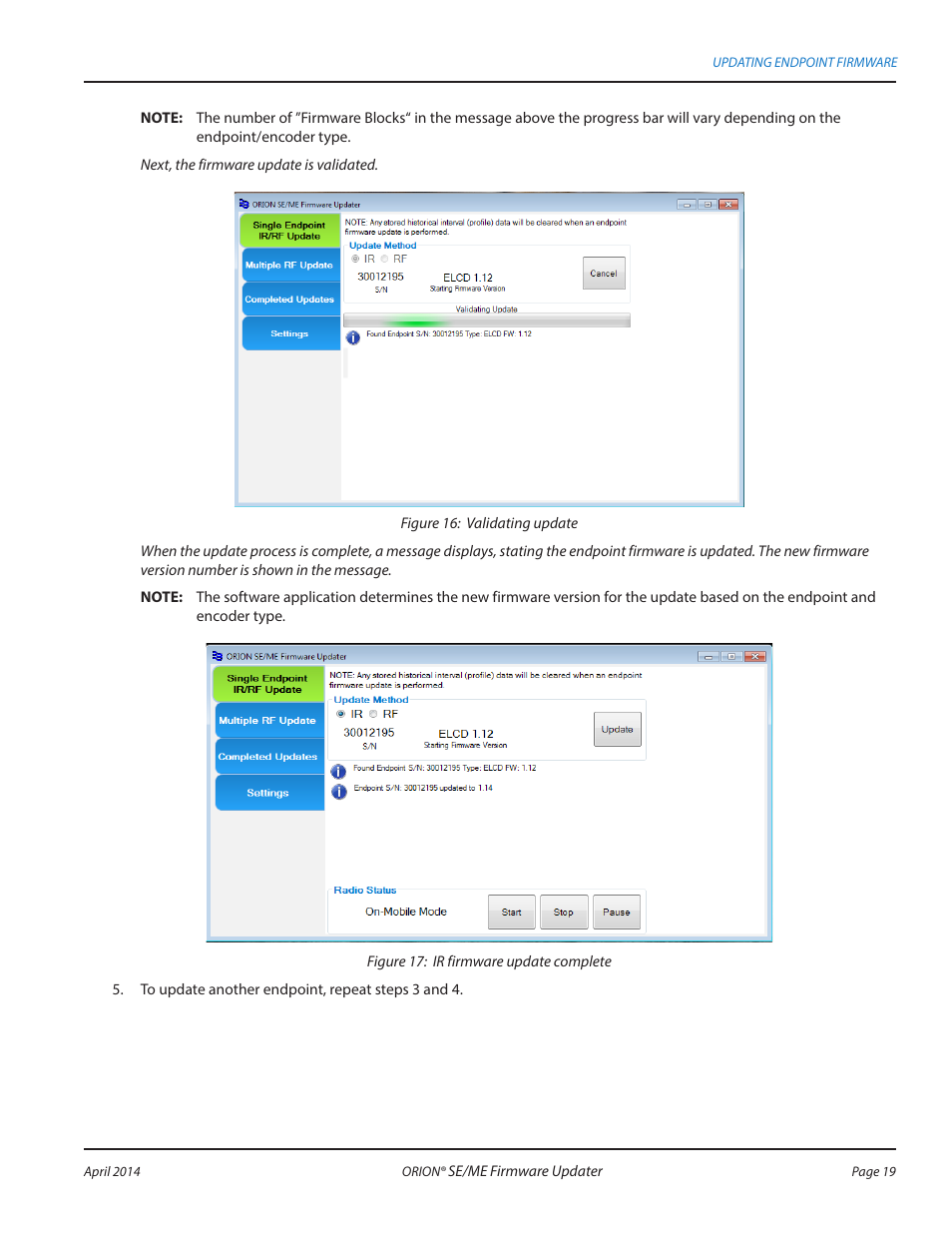 Badger Meter ORION AMR/AMI Hardware Solutions for Gas Utilities User Manual | Page 19 / 48