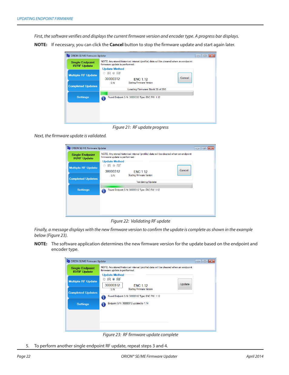 Badger Meter ORION AMR/AMI Hardware Solutions for Gas Utilities User Manual | Page 22 / 48