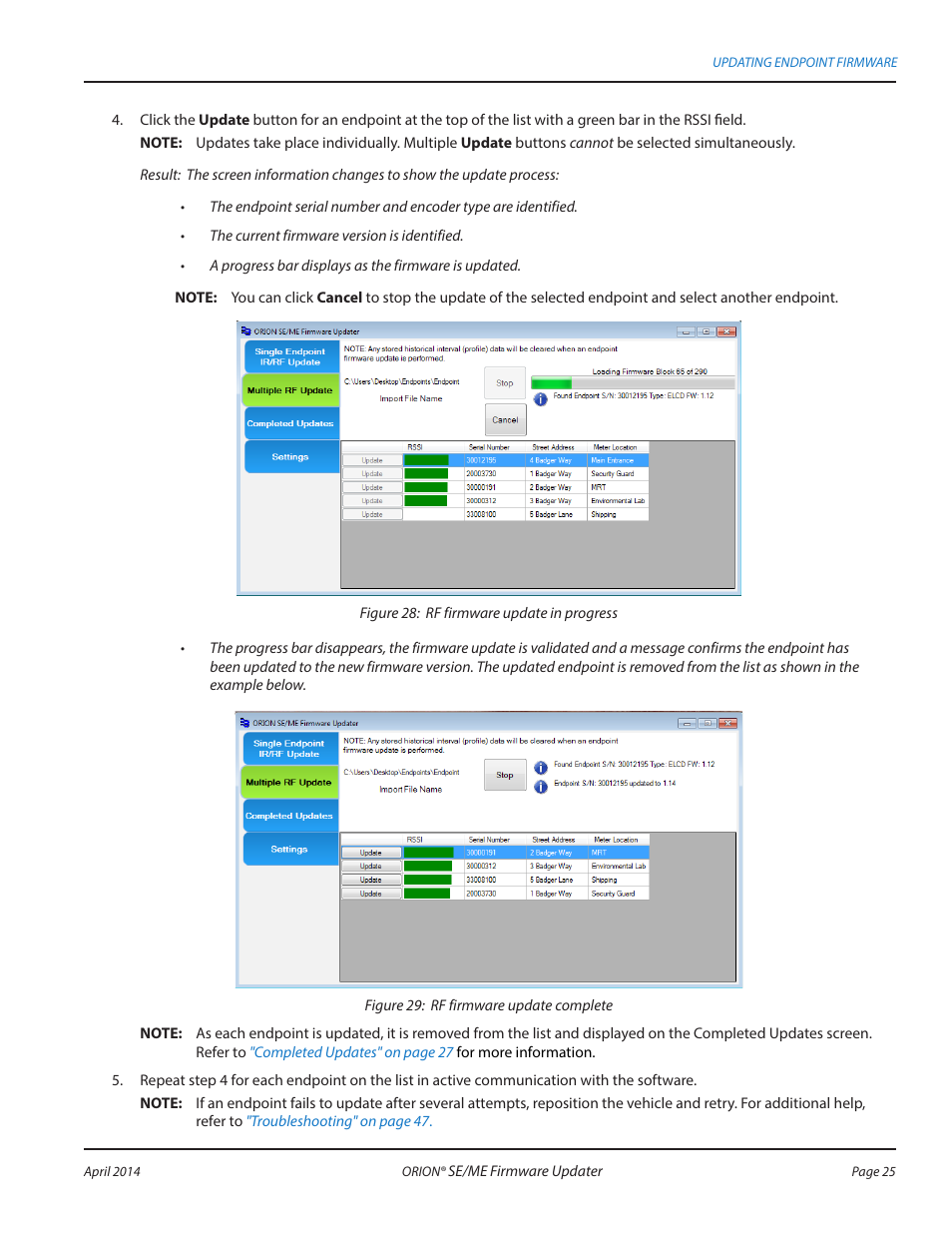 Badger Meter ORION AMR/AMI Hardware Solutions for Gas Utilities User Manual | Page 25 / 48