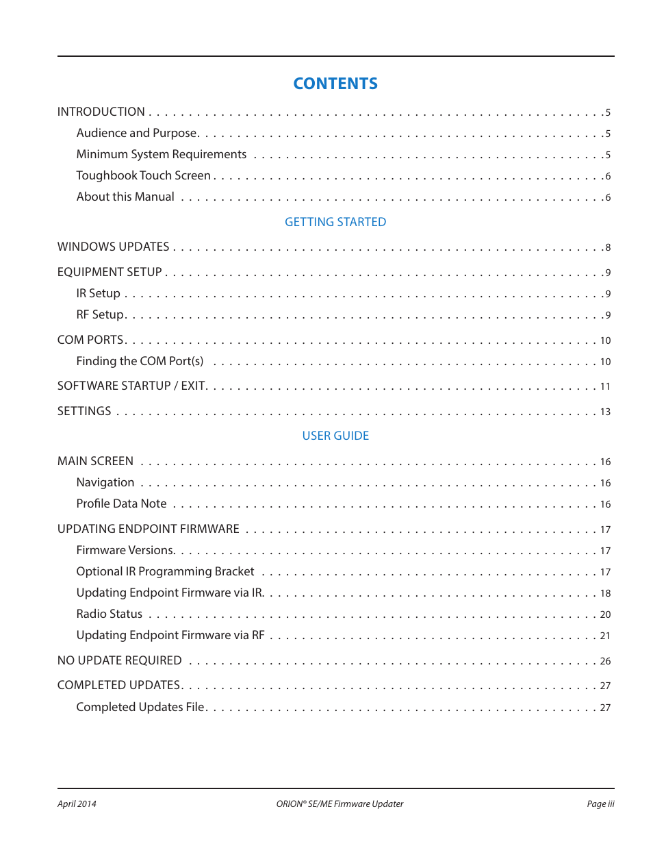 Badger Meter ORION AMR/AMI Hardware Solutions for Gas Utilities User Manual | Page 3 / 48