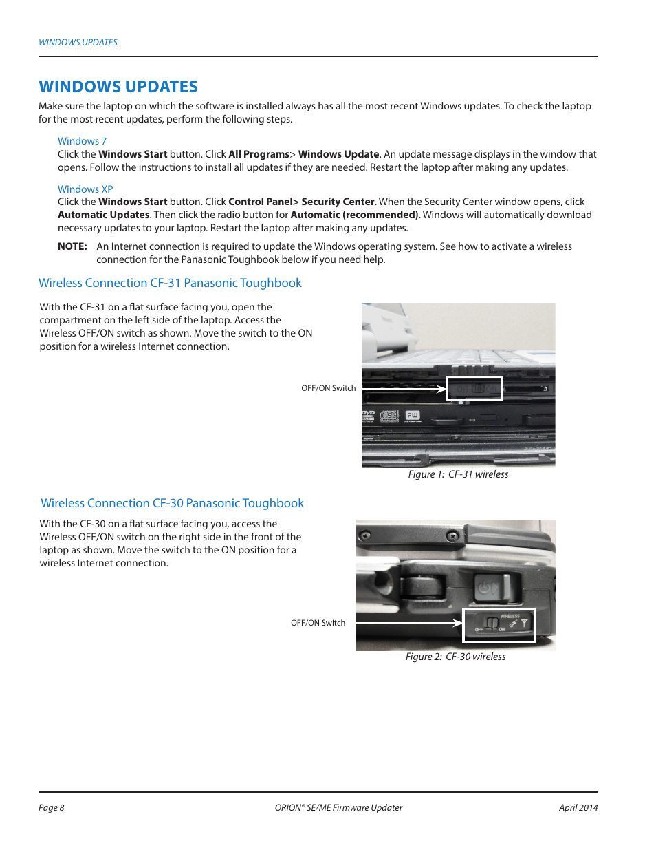 Windows updates | Badger Meter ORION AMR/AMI Hardware Solutions for Gas Utilities User Manual | Page 8 / 48