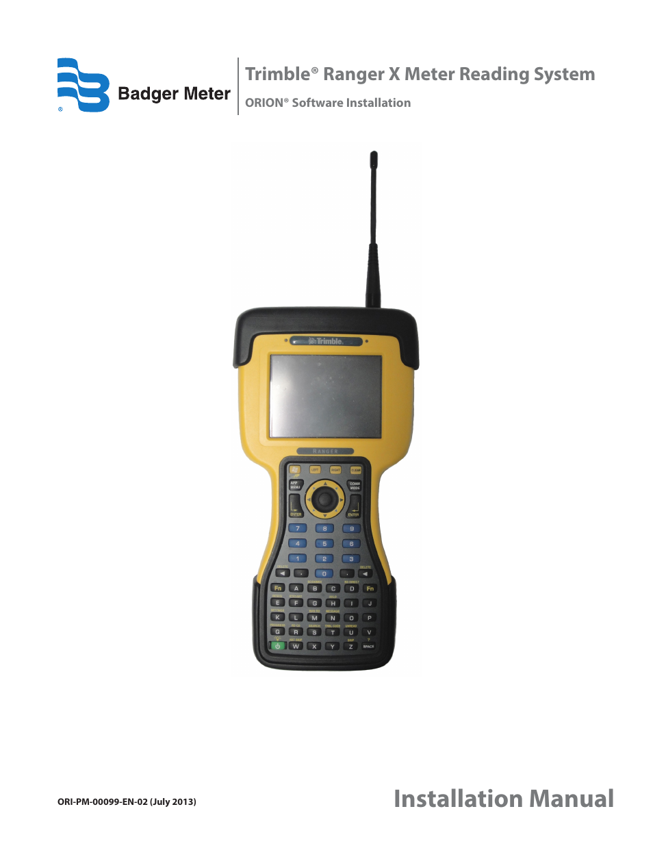 Badger Meter ORION AMR/AMI Hardware Solutions for Gas Utilities User Manual | 20 pages